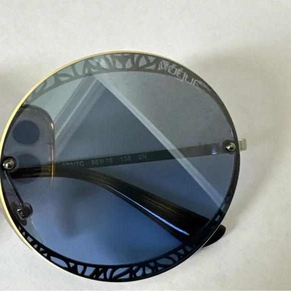 Vogue Blue Round sunglasses With Case
